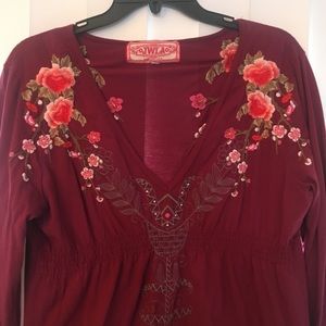 SALE! Johnny Was JWLA cotton embroidered dress XL